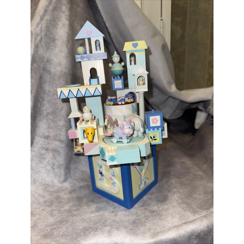 Enesco 1988 TOYLAND Nursery Music‎ Action Box Brahms Lullaby good  condition